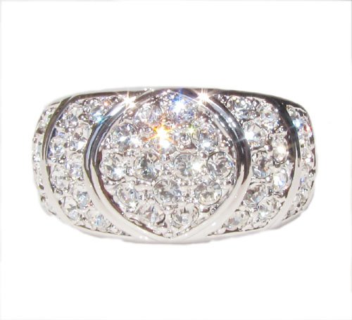 Fashion Plaza Women's Cubic Zirconia Wedding Engagement Band Ring R119