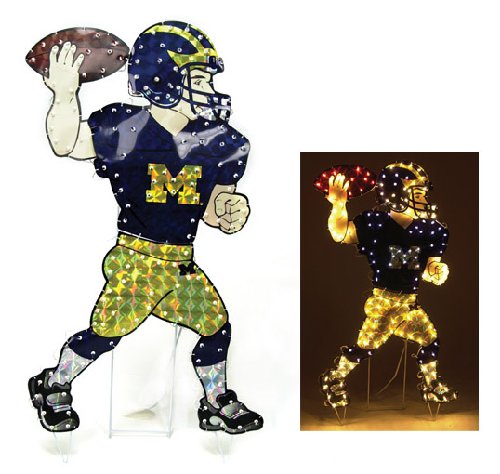 44 Lighted & Animated NCAA Football Lawn Figure - University Of Michigan