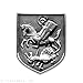 ST.GEORGE CHRISTIAN SAINT CROSS SHIELD HORSE KILL DRAGON MEDIEVAL ART SILVER PIN