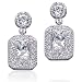 Radiant Style: Sterling Silver celebrity style Dangling Earrings with CZ Diamond