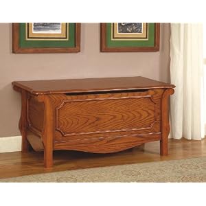 Classic Oak Finish Storage Cedar Hope Chest