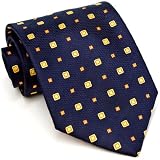 Paul Smith Navy Square Pattern Silk Necktie 75