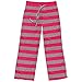 Kidtee Striped Lounge Pants, Small, Hot Pink