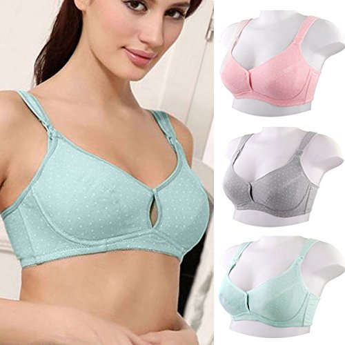 FUNOC New Polka Dots Printed Underwired Maternity Nursing Baby Feeding Bras