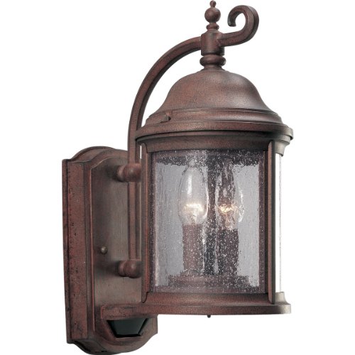 Progress Lighting P5854-33 2-Light Ashmore Collection Wall Lantern with Motion Sensor, Cobblestone