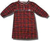 Apparel : Red/Green plaid flannel nightgown for toddlers and girls