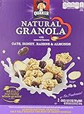 Quaker Natural Granola Oats, Oats, Honey, Almonds and Raisins, 2 of 28-Ounce bag