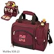 Nebraska Cornhuskers Malibu Insulated Picnic Shoulder Pack/Bag - Burgundy w/Embroidery
