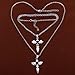 YAZILIND Jewelry Stainless Steel Double Angel Evil Wing Love Pendant Chain Couple Necklace Gift 17