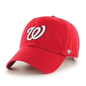 Washington Nationals Men's Clean Up Cap, One-Size, Red (For Adults)