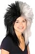 Sports Fanatic Wig in Black and Silver