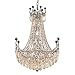 Elegant Lighting Value Corona Collection Chandelier D:24in H:32in Lt:18 Chrome Finish (Swarovski Elements Crystals) Chrome