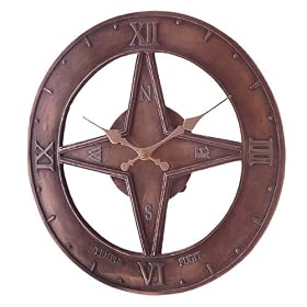 Hen-Feathers Baxter Sundial Clock - Bronze by Kirch & Co