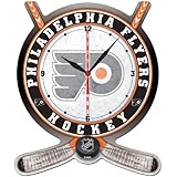 NHL Philadelphia Flyers Hockey Stick and Puck High Definition Clock