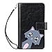 iPhone 6 Plus Case, iPhone 6s Plus Case, ULAK PU Leather Magnet Wallet Credit Card Holder Flip Case Cover with Built-in 9 Card Slots For Apple iPhone 6 Plus/iPhone 6s Plus 5.5 inch (Black cat)