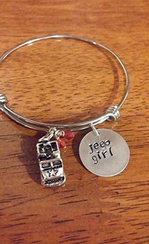 Handstamped Jeep Girl Bangle