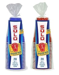 Solo  18-Ounce Solo Squared Cups (Red & Blue), 20-Count Packages (Pack of 12)