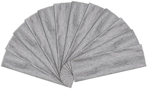 High Quality Cotton Elastic Yoga Fashion Wide Headband, Solid Gray (12 pack)