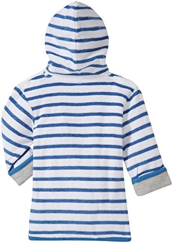 Kapital K Knit Terry Cloth Bath Robe with Hood, Stripe, One Size/Newborn