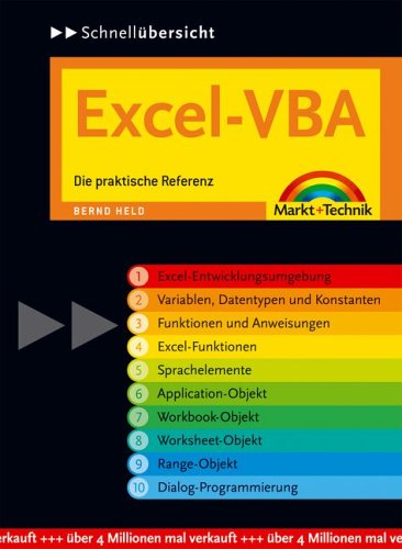 Cover image : Excel-VBA Schnelluebersicht. Die praktische Referenz.