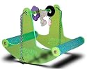 See-Saw Swing for Small Parrots, Medium and Large Birds, 7 1/2" x 7 1/2" x 10", Neon Green.
