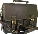 New Visconti brown hunter leather work business briefcase bag  18716
