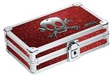  : Vaultz Pencil Box - Ruby Bling Skull (VZ01480)