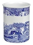 Spode Blue Italian Earthenware Gourmet Open Canister/Utensil Holder