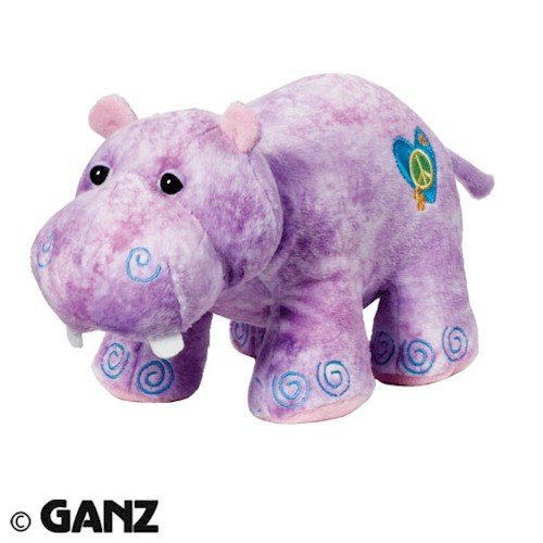 Webkinz Hippie Hippo with Trading Cards