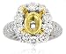 Diamond Platinum & 18k Yellow Gold Vintage Antique Style Engagement Ring Mounting
