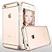 iPhone 6s case, Mothca 3 in 1 Crystal Clear Plating Frame Hard Case Shockproof and 360 Degree Full Body Protective with Premium Tempered Glass Screen Protector, Accessory Kit for iPhone 6s (Gold)
