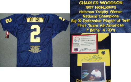 Charles Woodson Michigan Wolverines Autographed Wilson Authentic Jersey