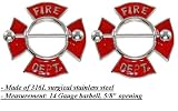51ZYC5PtoXL._SL160_ Fire Department Nipple Shield Body Jewelry Pair