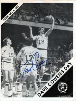 1981 Boston Celtics Dave Cowens Day Autographed Program - Autographed NBA Magazines
