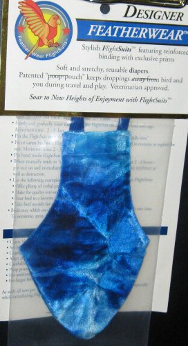 Large Monet Blue Avian Fashions Flightsuit (Bird Diapers) w/Liners