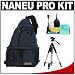 Naneu Pro Military Ops Echo Photo Backpack (Navy Blue) + Tripod + Accessory Kit for Canon Rebel XSi, XS, T1i, XTi, 40D, 50D, Nikon D40, D60, D5000, D90, D300, D700, Olympus Evolt E-30, E-450, E-520, E-620, and Sony Alpha A200, A300, A350, A700 Digital SLR Cameras