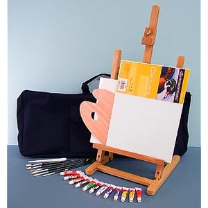 Art Essentials Oil Painting Set with Table Easel