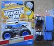 Grave Digger (Blue Silver) - Hot Wheels Monster Jam 2011 Tatoo Series #2/80 1:64 Scale (Small Version)