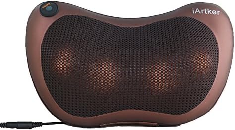 iArtker Unisex U-design Cervical Massage Pillow and Relaxation Shiatsu Pillow with Heat High , Brown