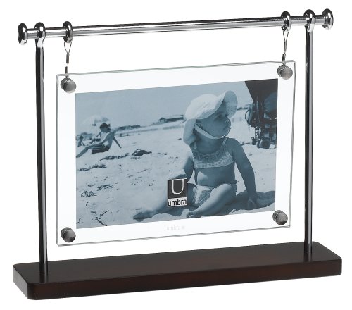 Umbra Trapeze Two-Sided Desk 4 by 6-Inch Frame, Espresso