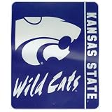 Kansas State Wildcats 50x60 Stripes Series Royal Plush Blanket Throw
