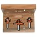 CMT 800.518.11 3-Piece Cove Junior Raised Panel 1/2-Inch Shank Router Bit Set