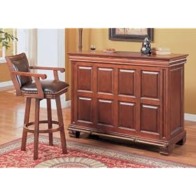 Bar Table and Stool Set in Warm Brown - Coaster by Coaster