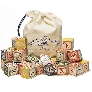 Classic Alphabet ABC Blocks With Canvas Bag by Uncle Goose