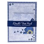 Blue Floral Double Note Pack
