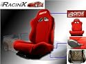 Red Universal Racing Seats - Pair