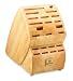 Mundial Solid Wood KB-23 Series 23-Slot Knife Storage Block