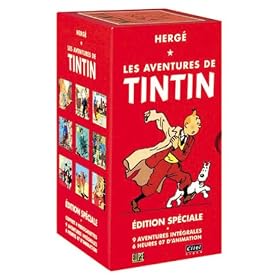 Les Aventures de Tintin - Coffret Rouge : 9 aventures int�grales - Coffret 4 VHS