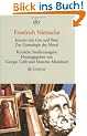 Jenseits von Gut und B�se. Zur Genealogie der Moral. Herausgegeben von G. Colli und M. Montinari.