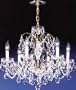 Jewelry Six Light Crystal Chandelier by James R. Moder